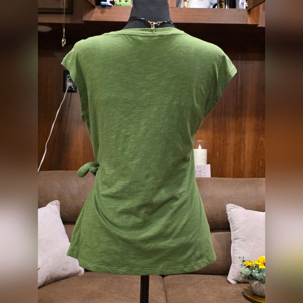 Time and Tru Green Short Sleeve Top Women's - Picture 4 of 7